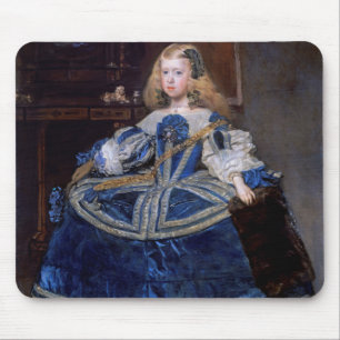 Infantin Margarita Teresa im blauen Kleid, Velazqu Mousepad