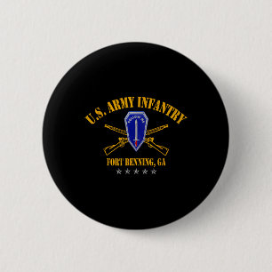 Infantry School Fort Benning Veteran Patriotic 4. Button
