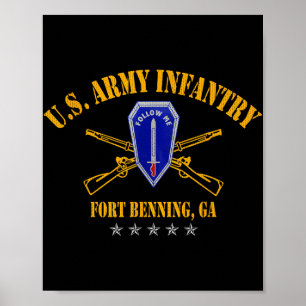 Infantry School Fort Benning Veteran Patriotic 4. Poster