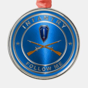 INFANTRY VETERAN Weihnachten Ornament Aus Metall