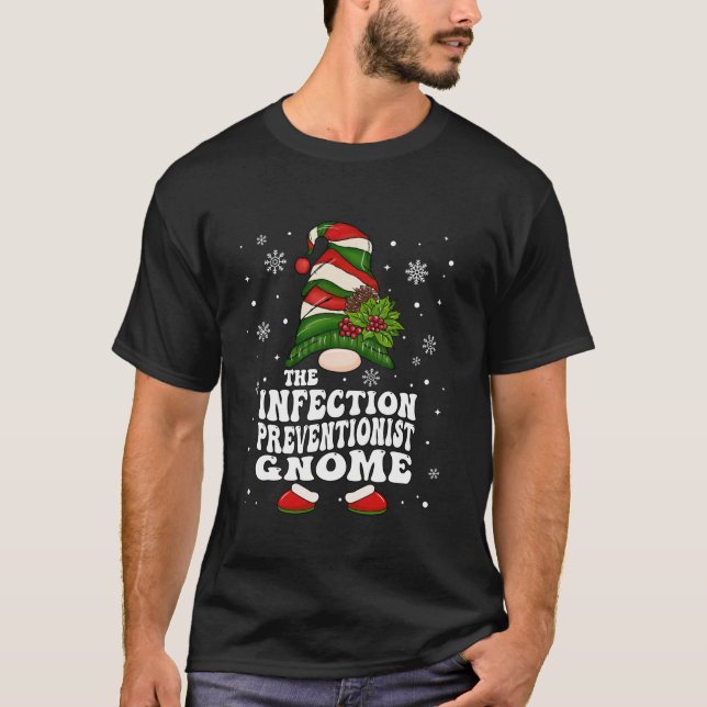 Infection Preventionist Gnome Groovy Christmas IP  T-Shirt (Vorderseite)