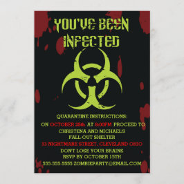 Infektionsherde Zombie Halloween Einladung
