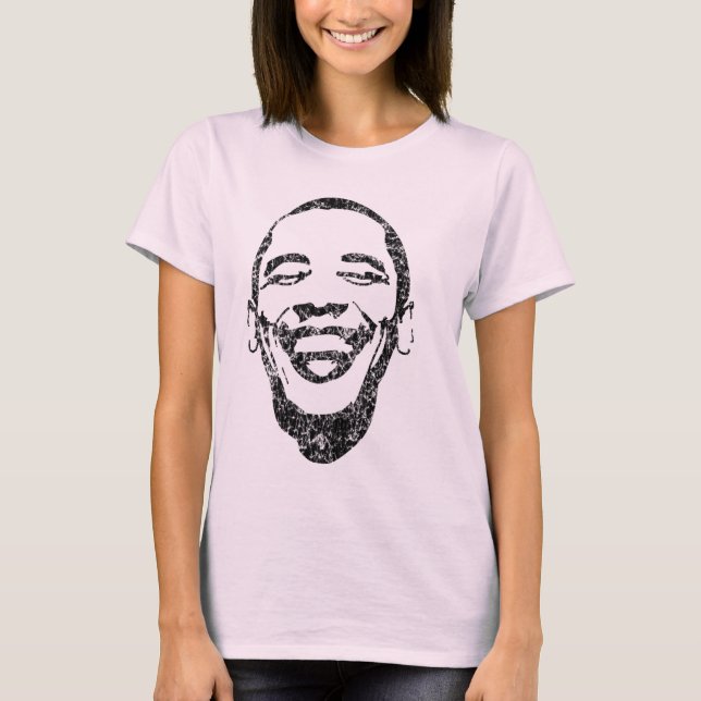 Infektiöses Lächeln Obama Long Sließ T T-Shirt (Vorderseite)