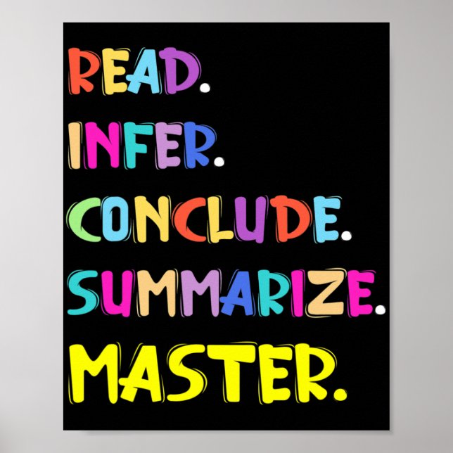 Infer Concluge Summarize Master Teachers Test Day Poster (Vorne)
