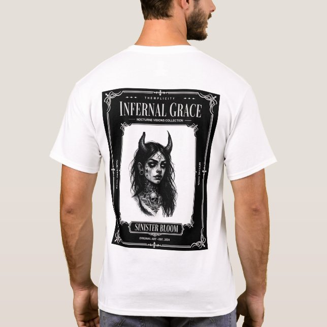 Infernalische Gnade Finsterer Blühen T-Shirt (Rückseite)