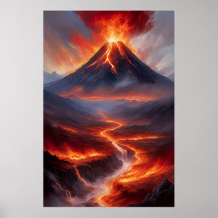 Inferno entfesselt, die massive Vulkanausbruch Poster
