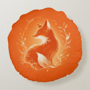 Inferno Fuchs Rundes Kissen