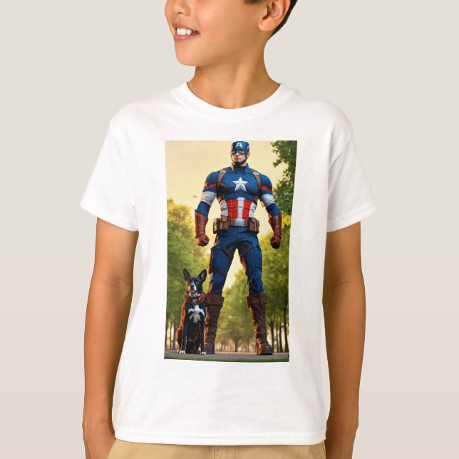 Inferno Guardian majestätischer Cartoon T-Shirt (Vorderseite)