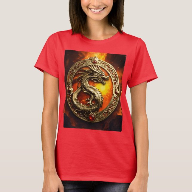 Inferno Guardian: T - Shirt des Fierce Dragon (Vorderseite)