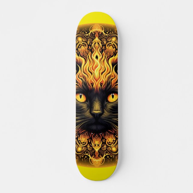 Inferno Kitty Mandala Skateboard (Vorne)