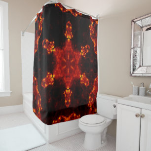 Inferno Nexus - Fiery Kaleidoskop Art Duschvorhang