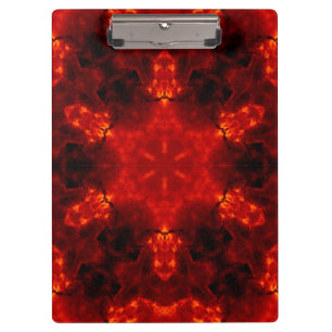 Inferno Nexus - Fiery Kaleidoskop Art Klemmbrett