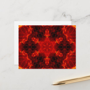 Inferno Nexus - Fiery Kaleidoskop Art Postkarte