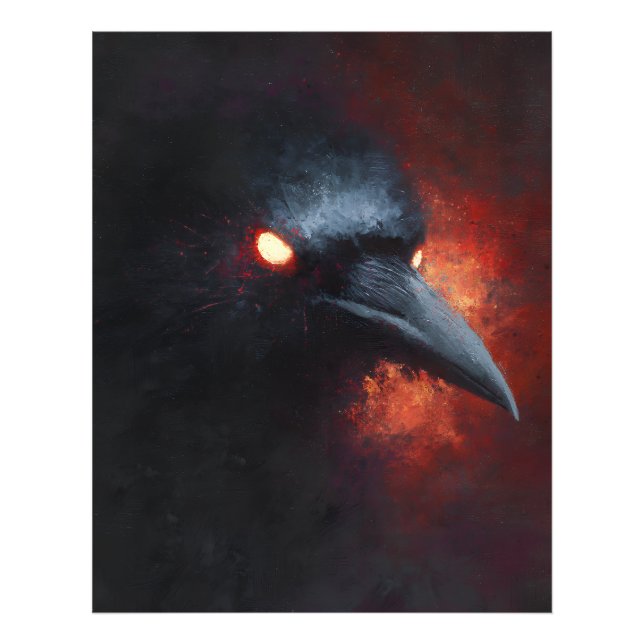 Inferno-Raben-Profil Fotodruck (Vorne)