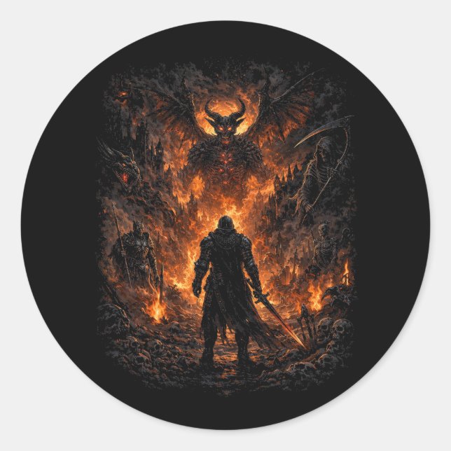 Inferno’s Gate Runder Aufkleber (Vorderseite)