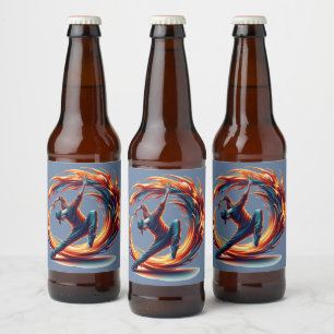 Inferno Spin - Den Geist des Breakdance Bierflaschenetikett