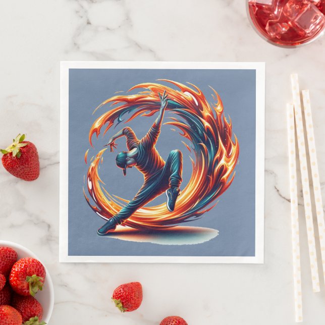 Inferno Spin - Den Geist des Breakdance Serviette (Beispiel)