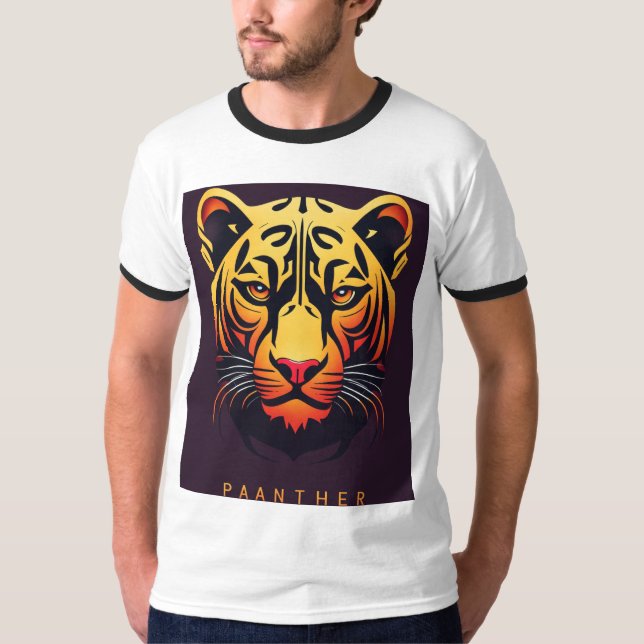 Inferno Wächter majestätisch Panther Animal Design T-Shirt (Vorderseite)