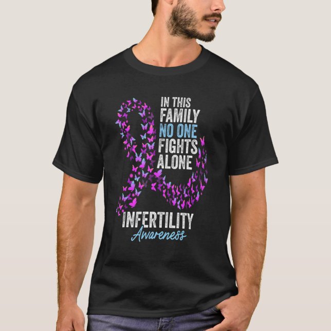 Infertility Awareness Month Butterflies Pink And B T-Shirt (Vorderseite)