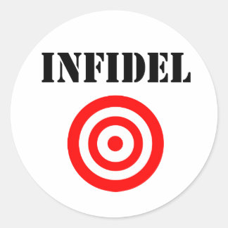Infidel (mit Ziel) Runder Aufkleber
