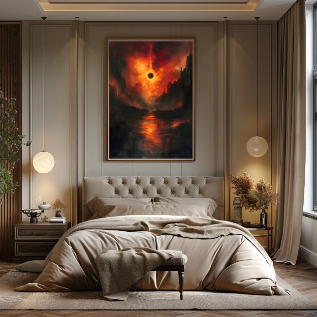 Infierno de Eclipse Solar: Abismo Surrealista Poster (Von Creator hochgeladen)