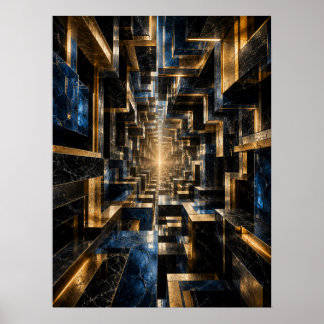 Infinite Cube Tunnel Poster -