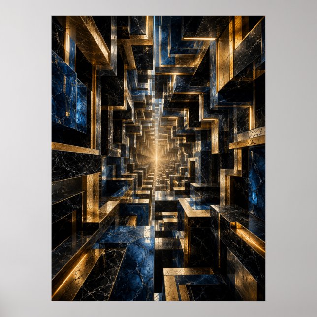 Infinite Cube Tunnel Poster - (Vorne)