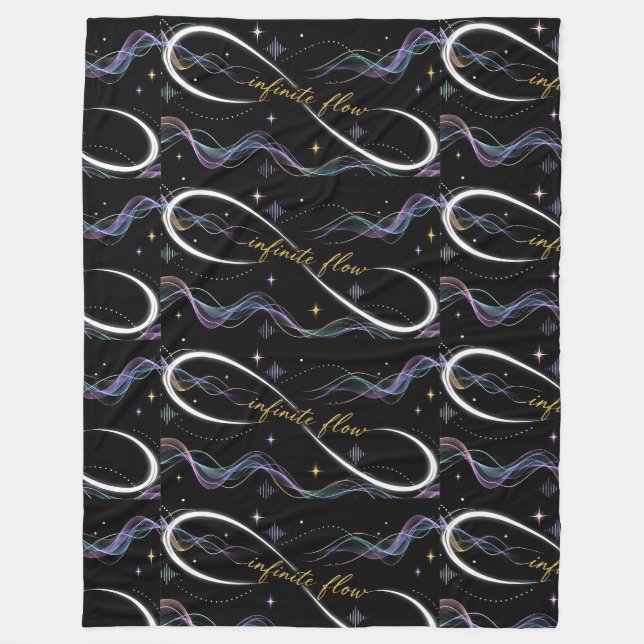 Infinite Flow Minimalist Frequency Fleece-Decke Fleecedecke (Vorderseite)