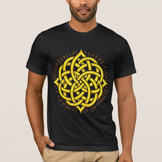 Infinite Harmony: Sacred Mandala Celtic Symbol Art T-Shirt (Vorderseite)