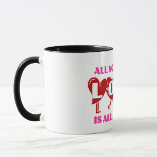 "Infinite Heart Mantra" Zweifarben-Kaffeetasse Tasse