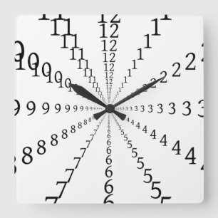 Infinite Numbers Quadratische Wanduhr