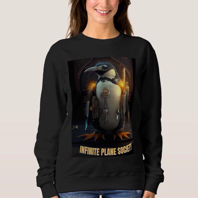 Infinite Plane Society Steampunk Pengiun Sweatshirt (Vorderseite)