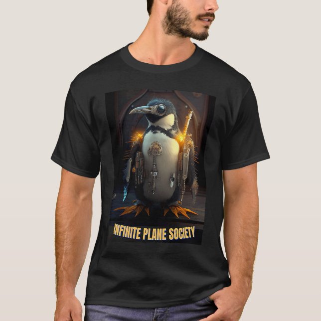 Infinite Plane Society Steampunk Pengiun T-Shirt (Vorderseite)