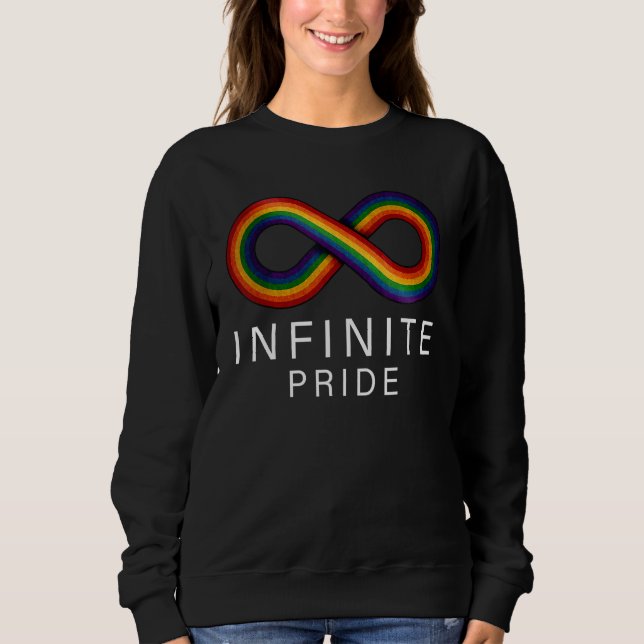 Infinite Pride LGBT Support Rainbow Colour Sweatshirt (Vorderseite)