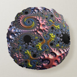 Infinite Spiral Realms Rundes Kissen