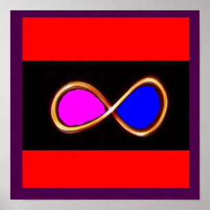 INFINITE TRUE LOVE Kosmos Mathematik Naturspass Poster