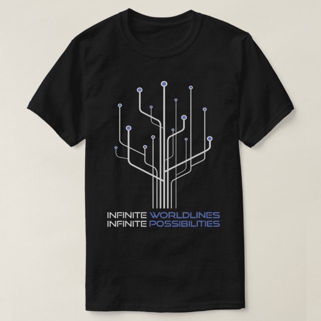 Infinite Wordlines Time Traveller Time Machine Tim T-Shirt (Design vorne)