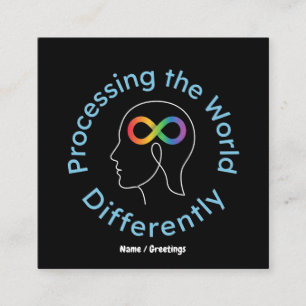 Infinity Art verarbeitet die Welt auf eine andere  Quadratische Visitenkarte