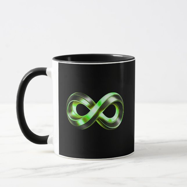 Infinity Core Emblem | Luxuriöses abstraktes Desig Tasse (Links)