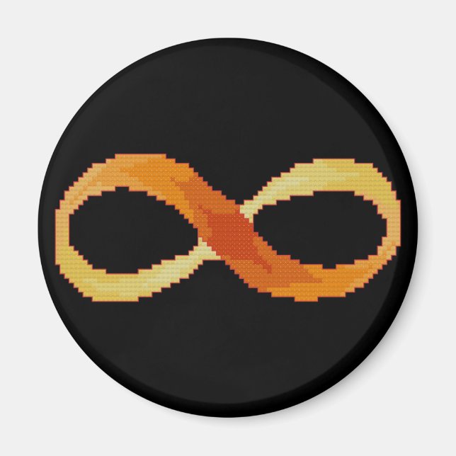 Infinity Cross Stitch Magnet (Vorne)
