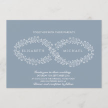 Infinity dusty blue botanic romantic elegant