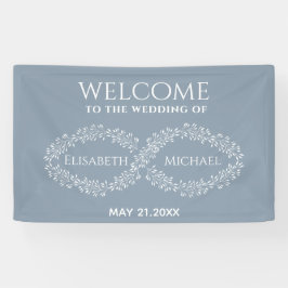 Infinity dusty blue botanic romantic elegant i banner