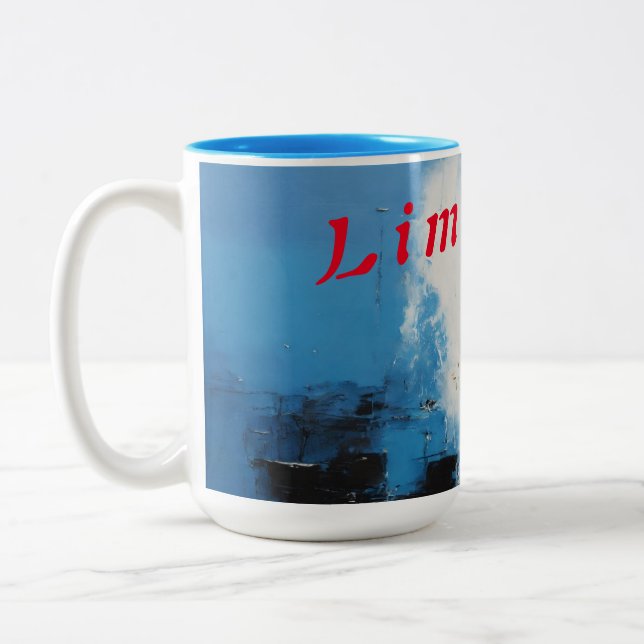 "Infinity Fusion: Zwei-Tone-Tasse mit Abstraktem B Zweifarbige Tasse (Links)
