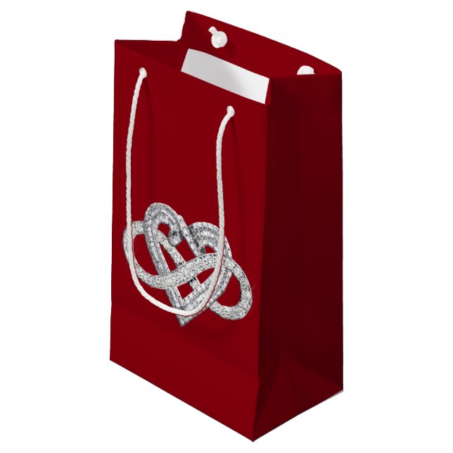 Infinity Heart Geschenktasche Kleine Geschenktüte (Vorderseite Schrägansicht)