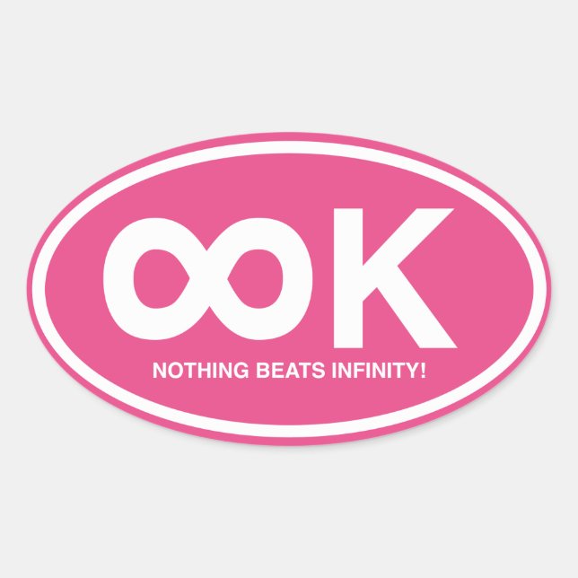 Infinity K Ovaler Aufkleber (Vorderseite)