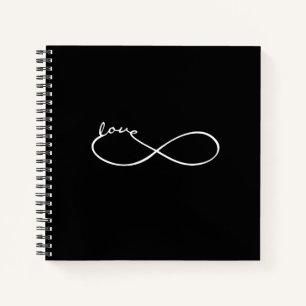 Infinity - Lemniscate LIEBE - weiß Notizbuch