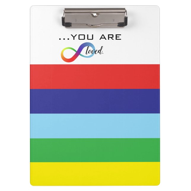 Infinity LGBTQ+ Pride-Tasche Klemmbrett (Vorderseite)