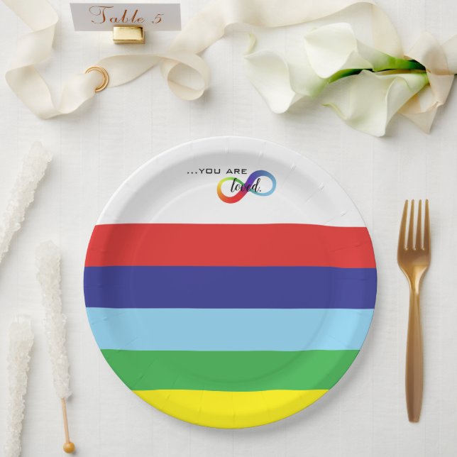 Infinity LGBTQ+ Pride-Tasche Pappteller (Hochzeit)