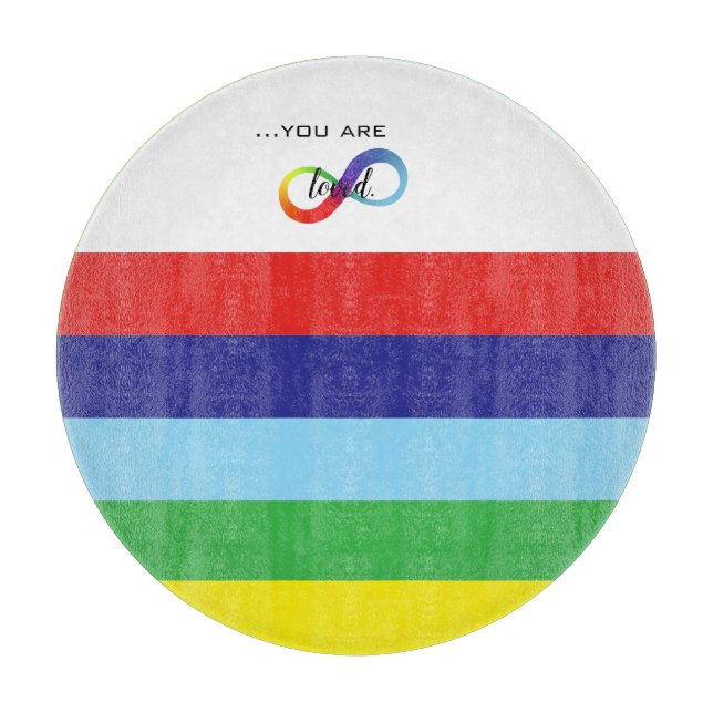 Infinity LGBTQ+ Pride-Tasche Schneidebrett (Vorderseite)