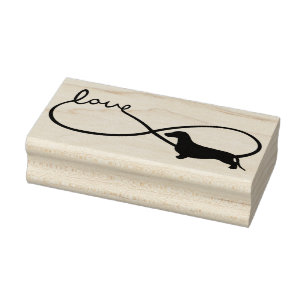 Infinity Liebe Lemniscate Kurz Hair Dackel 1 Gummistempel